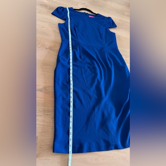 Betsey Johnson Blue Puff Sleeve Sheath Dress ocean blue size 14 - Picture 10 of 13
